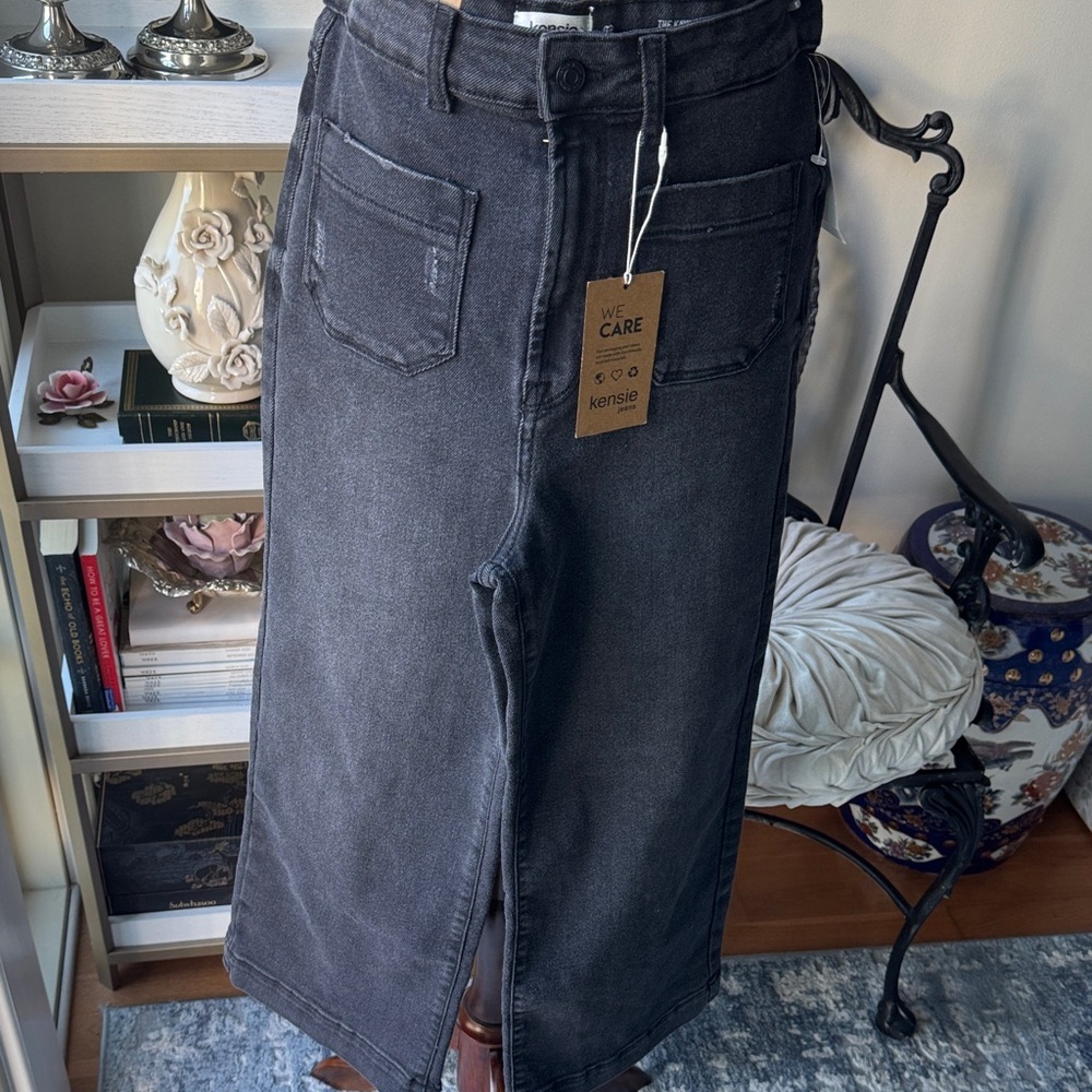 Kensie Men's Charcoal Straight Jeans